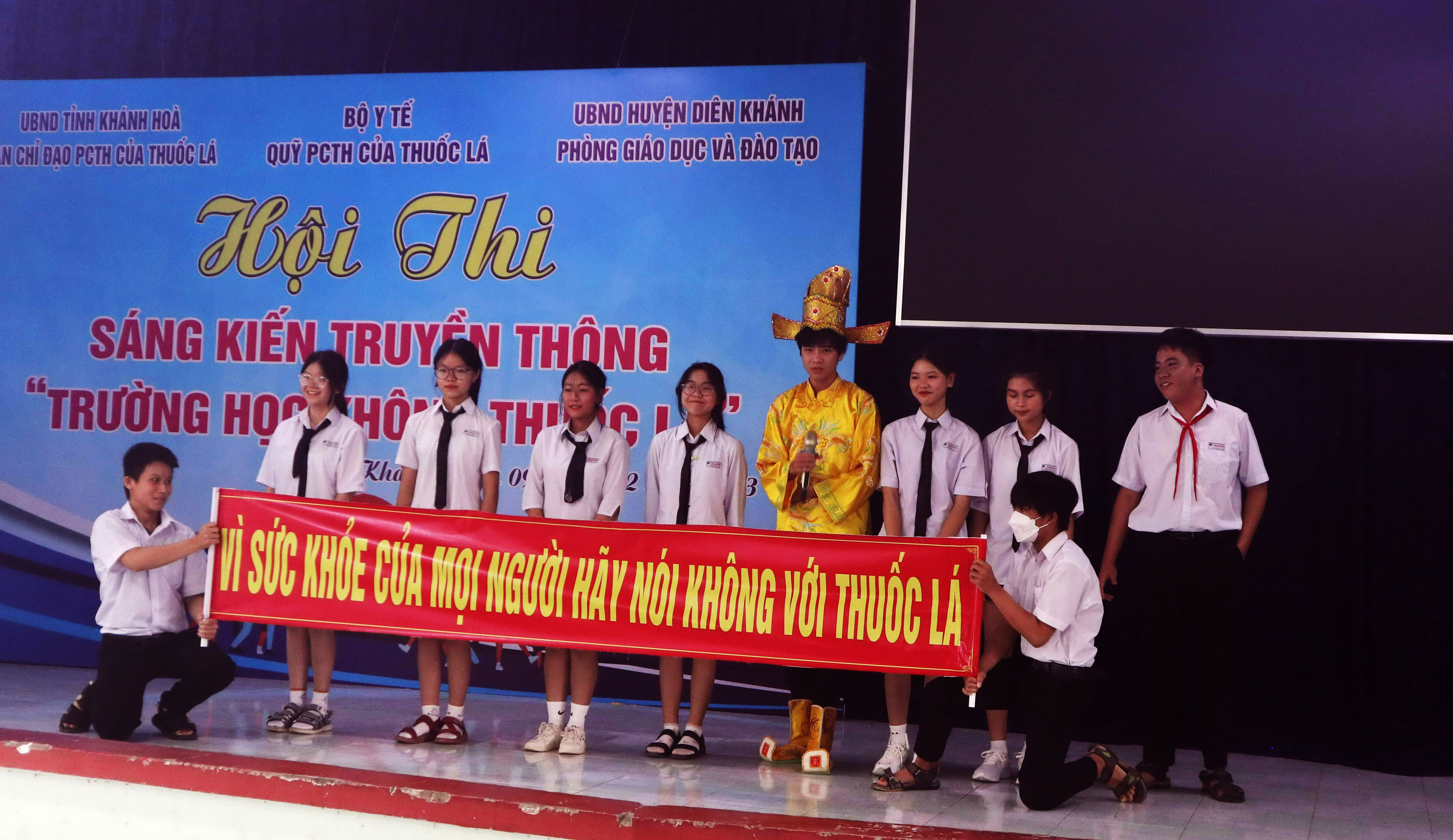 Hội thi sáng kiến truyền thông “Trường học không khói thuốc” trên địa bàn huyện Diên Khánh